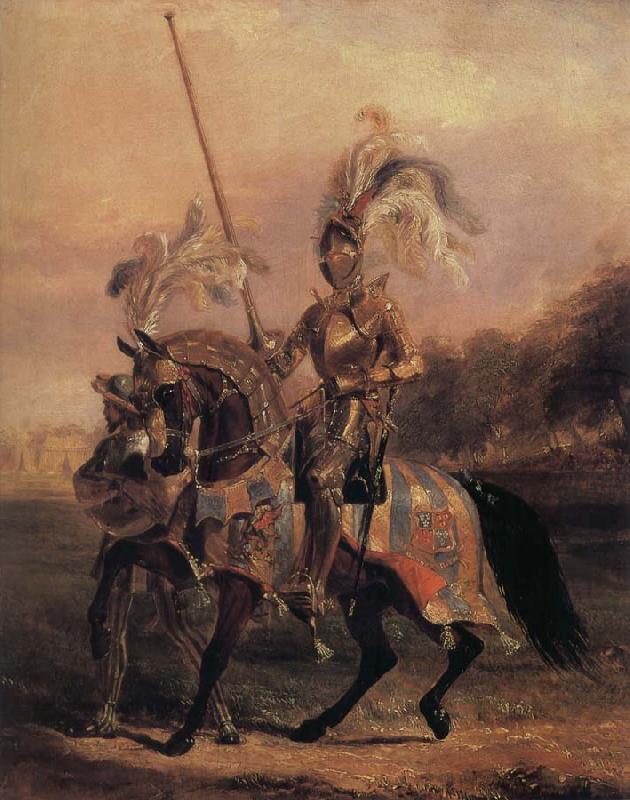 Edward Henry Corbould,RI,RWS At Egliton, lord of t he Tournament oil painting picture